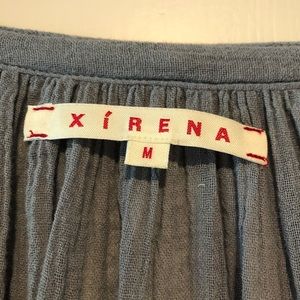 Heather blue Gauze shirt. Crinkle finish.